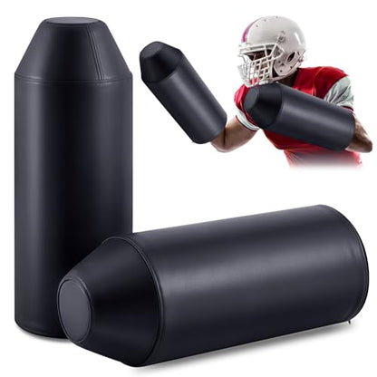 Tellegloww 2 Pack Football Arm Shield Blocking Pad, Bullet Shaped - color: Black
