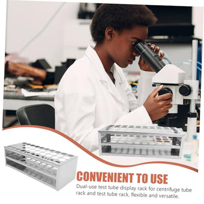 Stainless Steel Test Tube Holder Lab Tube Rack Easy to Clean Efficient Storage