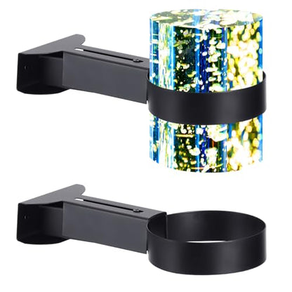 1 Pcs Sensory Bubble Tube Wall Bracket Extending 11 cm Diameter Wall Mounted Bubble Light Holder Water Floor Lamp Holder to Prevent Spillages and Keep Fish Aquarium Tank Stand Safe (Black) - color: Black