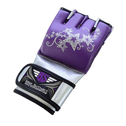 MMA Gloves, UFC Kickboxing Gloves, MMA Sparring Gloves, MMA Training Equipment, Fighting Gloves for Mixed Martial-Arts, MMA Training Gloves Adults Men & Women by BeSmart - color: Purple, size: Large
