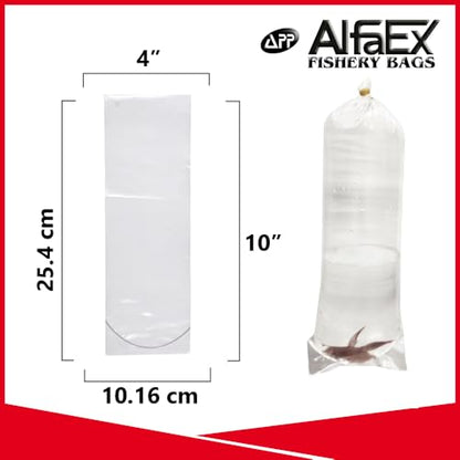 Fishery Bags 4 Inches Leak Proof Rounded Bottom Clear Plastic Fish Bags for Shrimps and Betta Fish Transport. (4" x 10" / 1000 Pack / 2 Mil) - size: 4" x 10" / 1000 Pack / 2 Mil