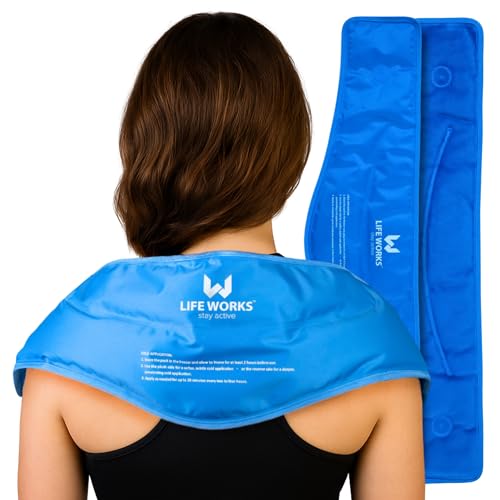 Gel Neck Ice Pack Wrap, Reusable Hot & Cold, Shoulder, Back, 23"