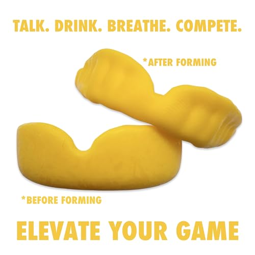 Zero-G Adult Mouthguard Yellow 1-Pack, Boil & Bite for Contact Sports - color: Yellow