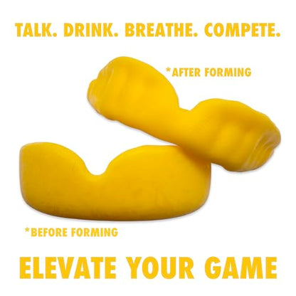 Zero-G Adult Mouthguard Yellow 1-Pack, Boil & Bite for Contact Sports - color: Yellow