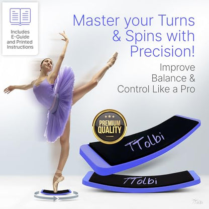 Turn Board for Dancers and Skaters, Ballet and Figure Skating Spinner - color: Blue
