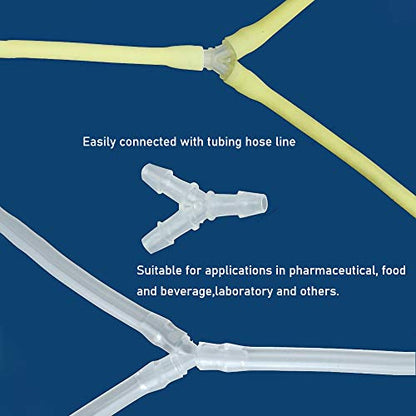 Plastic Barb Equal Y Tee 5/32" hose ID Polypropylene pipe connectors Plastic Joint Splicer Mender Adapter Union Boat Water Air Aquarium O2 Fuel (pack of 3) - size: 5/32 Inch, style: Pack of 3