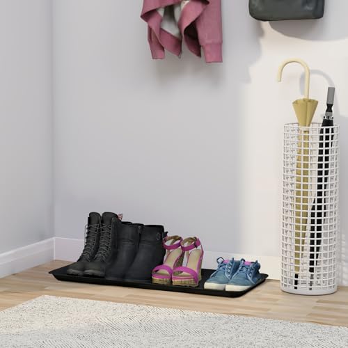 1 Pack Rubber Large Boot Tray for Entryway,Long Shoe Tray,Slim Boot Mat for Indoor and Outdoor Use, 16x40 in (Pack of 1)