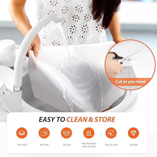 10 x 24 Inch, Counter Liners- Silicone Kitchen Counter Covers for Easy Cleanup Foldable, Versatile Kitchen Countertop Protectors - Top Time Savers - size: 10in X 24in