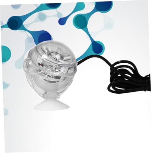 GALPADA Aquarium LED Spotlight with Durable Silicone Suction Cup Fish Tank Decorative Light for Fresh Saltwater Submersible Multi-Purpose Underwater Lamp with Convex Lens US Plug