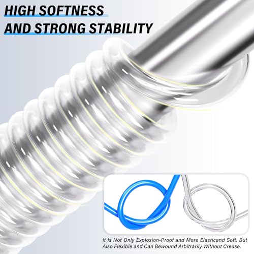 TAILONZ PNEUMATIC Clear 6mm OD 4mm ID Polyurethane PU Air Hose Pipe Tube Kit 10 Meter 32.8ft - color: Clear, size: 6mm OD/32.8ft/10m