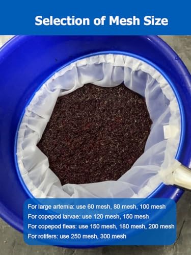 56-500 Fine Mesh Plankton Net - Nylon Sampling Net for Rotifer & Fish Egg Collection | 9.8"-15.7" Diameter Aquatic Research Tool, Ideal for Scientists & Aquarists