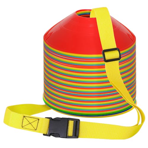 6.5 Feet Strap Cone Carrier,Sport Cone Carrying Strap for Soccer Training and Agility Practice - color: Yellow