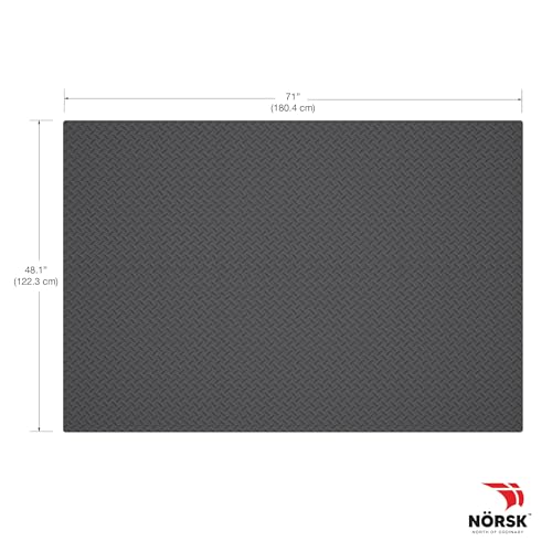 Norsk Diamond-Plate EVA Foam Gym Floor Tiles, Gray, 36-Pack - size: 36 Tiles - 144 Sq. Ft.