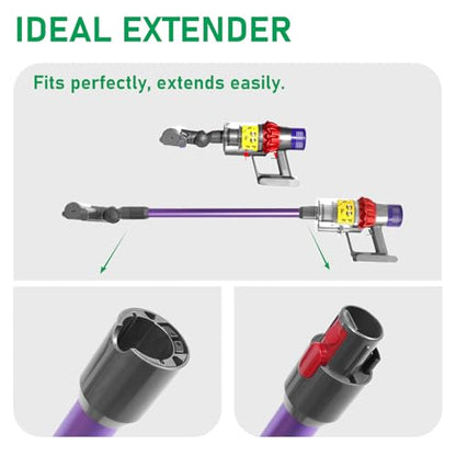Replacement Extension Wand Tube Compatible with Dyson V15 V11 V10 V8 V7, Quick-Release 28.7-Inch Vacuum Extension Attachment for Daily Home Cleaning, Purple - color: Purple