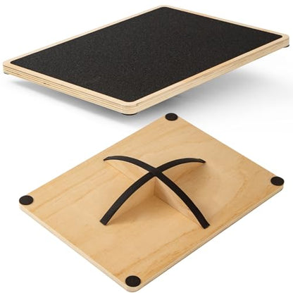 Wooden Rocker Balance Board for Adults Anti-Slip 350LBS Balance Trainer for Standing Desk, Physical Therapy & Core Strength – Durable Wooden Rocker Board for Office & Rehab - size: 360 degrees