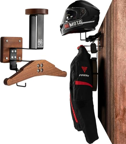ONETIGRIS Tactical Gear Wall Mount, Heavy Duty Helmet & Plate Carrier Rack - color: Sapele