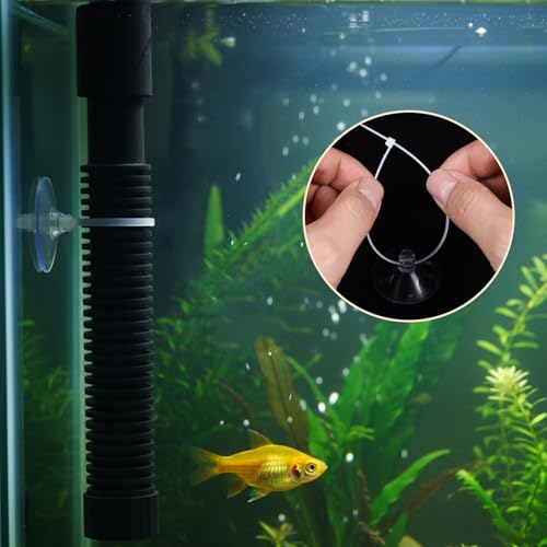30PCS 35mm Suction Cups with 50PCS Zip Tie, Aquarium Suction Cup Fish Tank Plant Holder Sucker Pad for Binding Aquarium Plant Holder Fishes Tanks Plants Moss Shrimp Nest Landscape Fixation