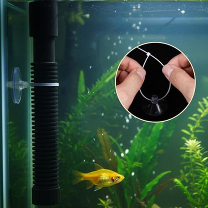 30PCS 35mm Suction Cups with 50PCS Zip Tie, Aquarium Suction Cup Fish Tank Plant Holder Sucker Pad for Binding Aquarium Plant Holder Fishes Tanks Plants Moss Shrimp Nest Landscape Fixation