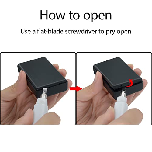 Project Box, 5 Pieces ABS Electrical Box Small Junction Box for Electronics PCB Case,Electronic Hobby Box Black, Outside Size 2.8 x 1.7 x 0.7 inch (70x 42x 18 mm) - size: 2.8" x 1.7" x 0.7"(5pc)