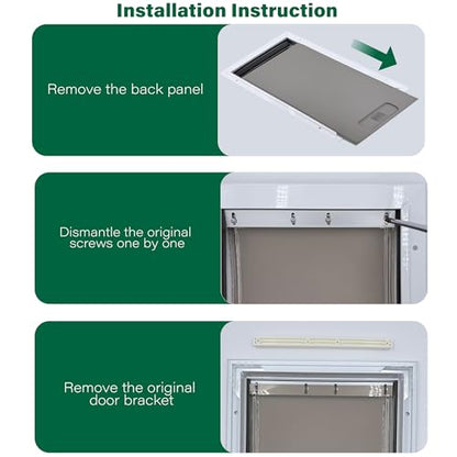 1 PCS Medium Metal Replacement Bracket for PetSafe Dog Door Replacement Flaps PAC11-11038 - Aluminium Alloy Dog Door Flap Bracket - Easy Installation with Screws