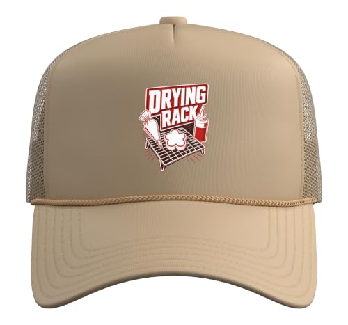 Drying Rack Baking Pastry Chef Trucker Hat with Adjustable Mesh Back - color: Khaki