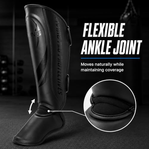 Upgraded Thickened Muay Thai Shin Guards with Instep | Enhanced Impact Protection, Kickboxing & MMA Leg Guards, Martial Arts Sparring Training, long-lasting for Men Women - size: Medium