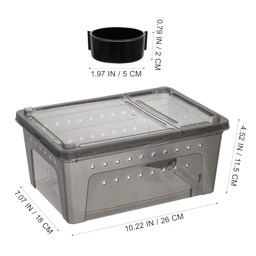 Plastic Reptile Terrarium Box for Small Crawling Pets Easy Assembly and Cleaning Safe Smooth Surface Pet Lizard and Bearded Dragon Enclosure Black Kit