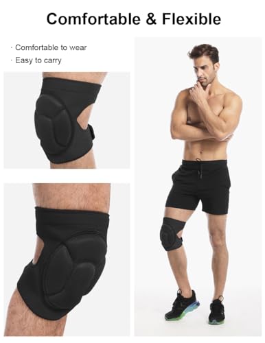 Volleyball Knee Pads for Women Men, Turtle Shell Dance Knee Pad for Women Men Wrestling Knee Pad Wrestling Gear, Crash Pad Snowboarding Gear Roller Skating Knee Protector Soft Knee Pads for Work (Large) - size: Large