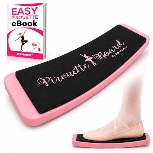 Turning Board for Dancers, Cheerleaders, Gymnasts, Ice Skaters | Improve Turns, Balance & Stability — Ballet Pirouette Trainer, Figure Skating & Gymnastics Practice Board - color: Pink