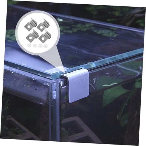 Fish Tank Accessories Aquarium Lids 4Pcs Fish Tank Glass Aquarium Cover Clip Support Holder Stainless Steel - Aquarium Accessories Universal Lid Clips 5mm Glass Tank Aquarium Lid