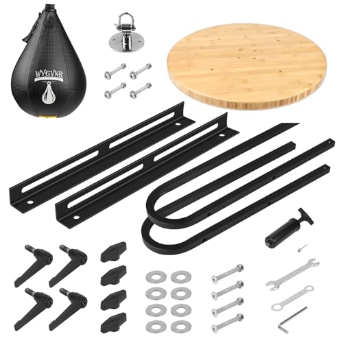 Adjustable Speed Bag Platform Kit with Speed Punching Bag, Speed Bag Swivel for Boxing Training, Workout