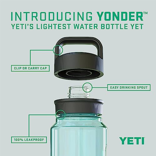 YETI Yonder Water Bottle with Yonder Chug Cap, Lightweight, Leakproof and BPA-Free - color: Seafoam, style: 50oz