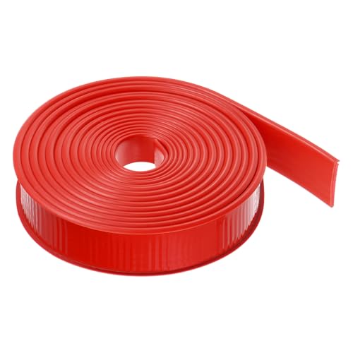HARFINGTON U-Shape Edge Banding 1-1/8" x 20ft (28mm x 6M) Self Adhesive TPE Flexible Veneer Tape Soft Edge Strip Protector for Furniture Cabinet Table Protection Repair, Red - color: Red, size: 1-1/8" (28mm)