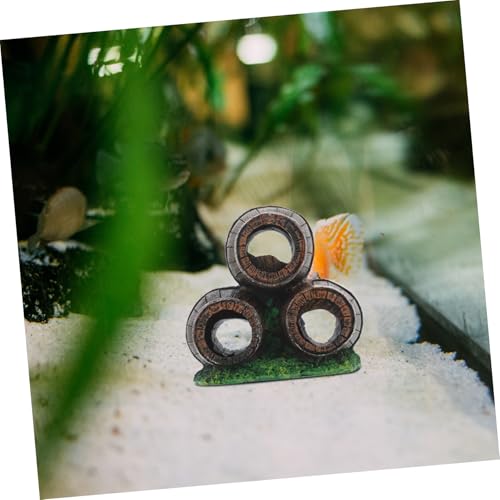 Stacked Broken Barrel Aquarium Decor Vivid Fish Accessories for Fish Tank Landscaping Shrimp Hideout Cave Fish Tank Decoration