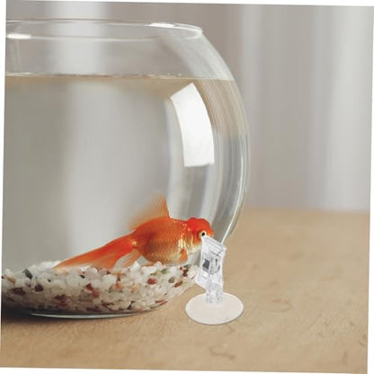 Garneck Aquarium Fodder Clamps 5pcs Easy Install/uninstall Fish Tank Feeder Clips Suction Cups