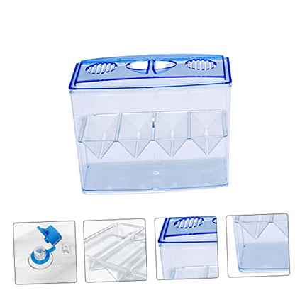 3 Pcs Small Fish Breeding Box - Freestanding Self-Floating Isolation Hatchery for Guppy and Fry in Aquarium