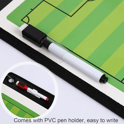 Magnetic Soccer Coaching Board, Futsal Tactics Clipboard, Double Sided Dry Erase Whiteboard, Portable Design, for Training