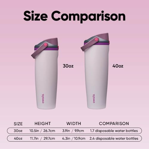 Owala FreeSip Sway Stainless Steel Water Bottle 30 oz Dreamy Field - color: Dreamy Field, size: 30 Ounces