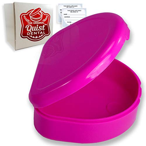 QUIST (TM) Solid Orthodontic Retainer Case (Pink) - color: Pink
