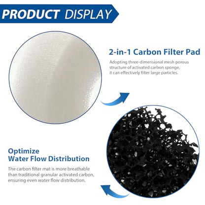 20 Packs Replacement Aquarium Maintenance Kit, Aquarium Sponge Foam and Carbon Rings Set, Replacement for Biorb Filter