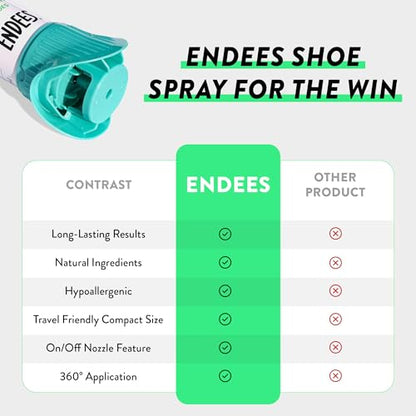 Endees UpFresh 360° Shoe Deodorizer Spray - Foot Odor Eliminator Shoe Spray for Smelly Shoes, Feet, Sneakers, Boots, Athletes Gym Bags, Stinky Smell Elimination Deodorant, Travel Size 3.38 Fl Oz - size: 3.38 Ounce