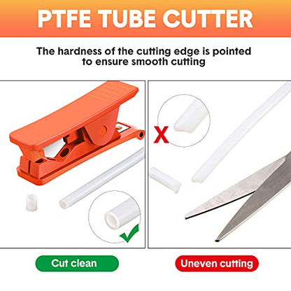 3 Pieces PTFE Plastic Tubing Cutter Hose Tube Cutter Pipe Accurate Tube Cutting Tool for Nylon PVC PU Tubing and Hose Cut up to 3/4 Inch OD (Red) - color: Red