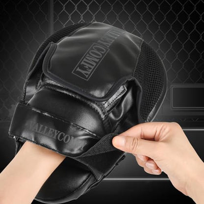 Valleycomfy Boxing Pads Punching Mitts for Training,Muay Thai,Martial Arts - color: Black
