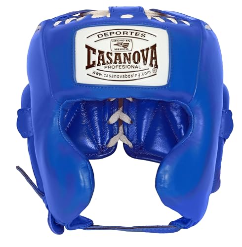Casanova Boxing® Headgear Cheek Guard Protection for Men Woman - Boxing, Martial Arts, MMA, Kickboxing, Muay Thai, Contact Sport, Sparring, Training - Blue - size: Small-Medium