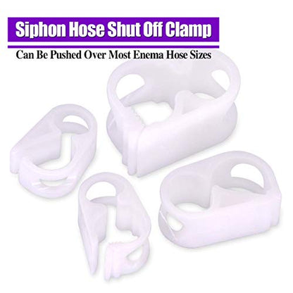 Swpeet 40Pcs 4 Sizes Plastic Tube Clamps Kit, Shut Off Hose Clamp Tube Clip Pipe Hose Flow Perfect for Control Wine Beer Bottle and Infusion Bottle