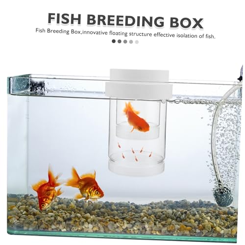 BESPORTBLE 1 Set Floating Fish Breeding Box Aquarium Isolation Incubator for Fry Clownfish Guppy Betta and Shrimp Easy Clean Automatic Water Level Sturdy Design - size: 14.50X9.80X9.80CM