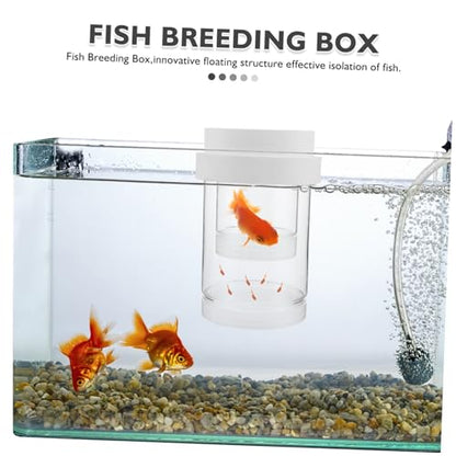 BESPORTBLE 1 Set Floating Fish Breeding Box Aquarium Isolation Incubator for Fry Clownfish Guppy Betta and Shrimp Easy Clean Automatic Water Level Sturdy Design - size: 14.50X9.80X9.80CM