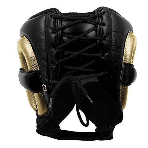 adidas Adistar Pro Boxing Headguard - for Men, Women, Unisex - color: BLACK/GOLD, size: Small