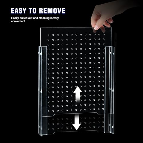 Acrylic Fish Tank Divider,Aquarium Divider Fit for 15 Gallon/ 20 Gallon Long Tank,Adjustment Clear Fish Tank Separator Set with Suction Cups(15gal/20gal Long) - size: 11.2''x11''(15gal/20gal Long)