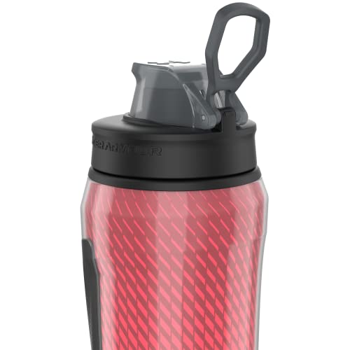 Under Armour 28oz Playmaker Squeeze Insulated 2 - Sports Water Jug, Leak Resistant for Baseball, Football & More, Red Dash - color: Red Dash
